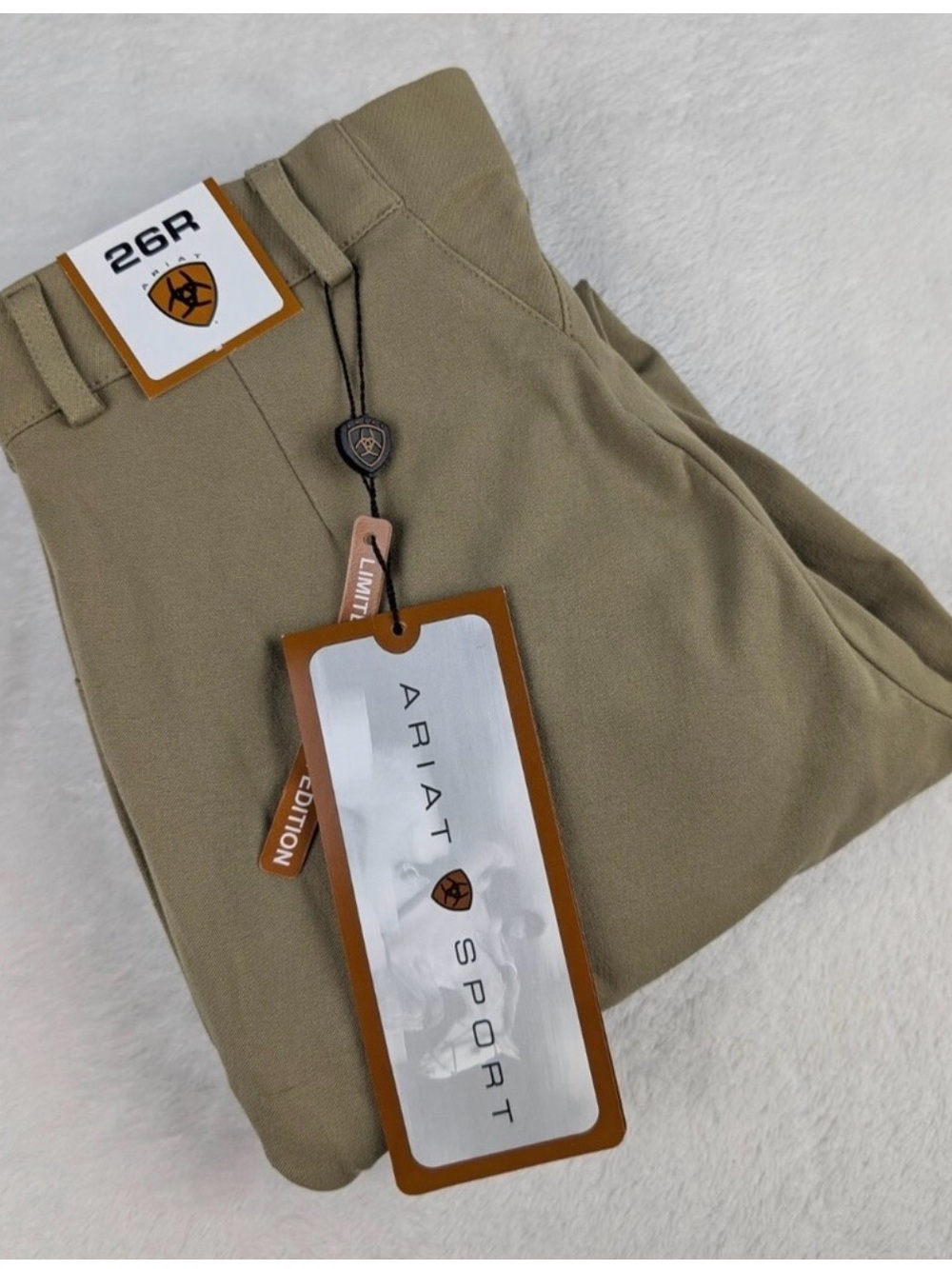 Ariat Sport Womens Select Riding Pants Breeches sz 26 Khaki Limited European NWT